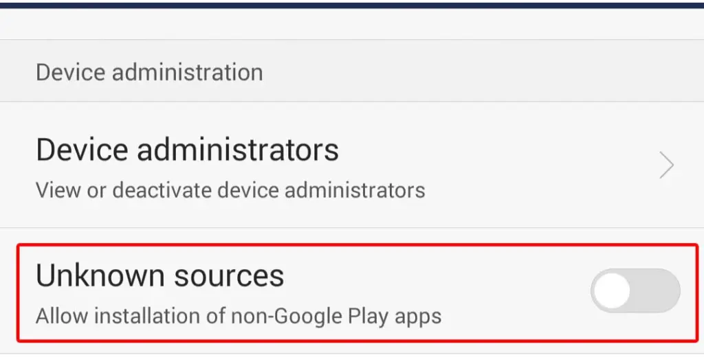 Enabling Unknown Sources to install an old APK versions